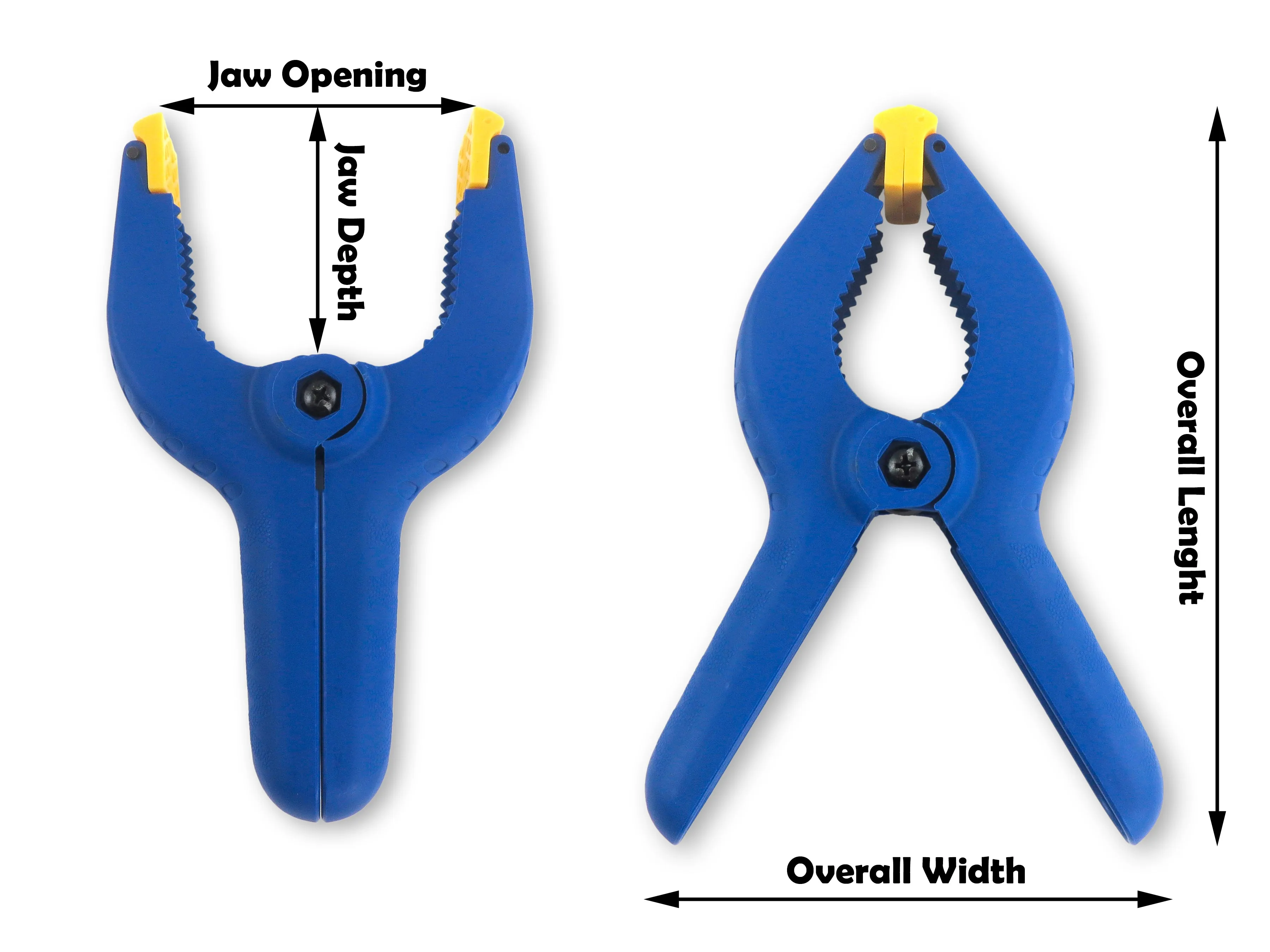 10-Piece Set Nylon Reinforced Spring Clamps with Non-Marring Swivel Pads