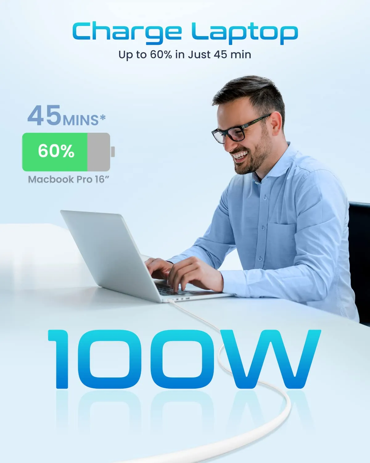 100W USB-C Cable, USB-IF Certified [Pack of 3]