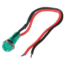 12V LED Assembly with 6mm Holder - Green
