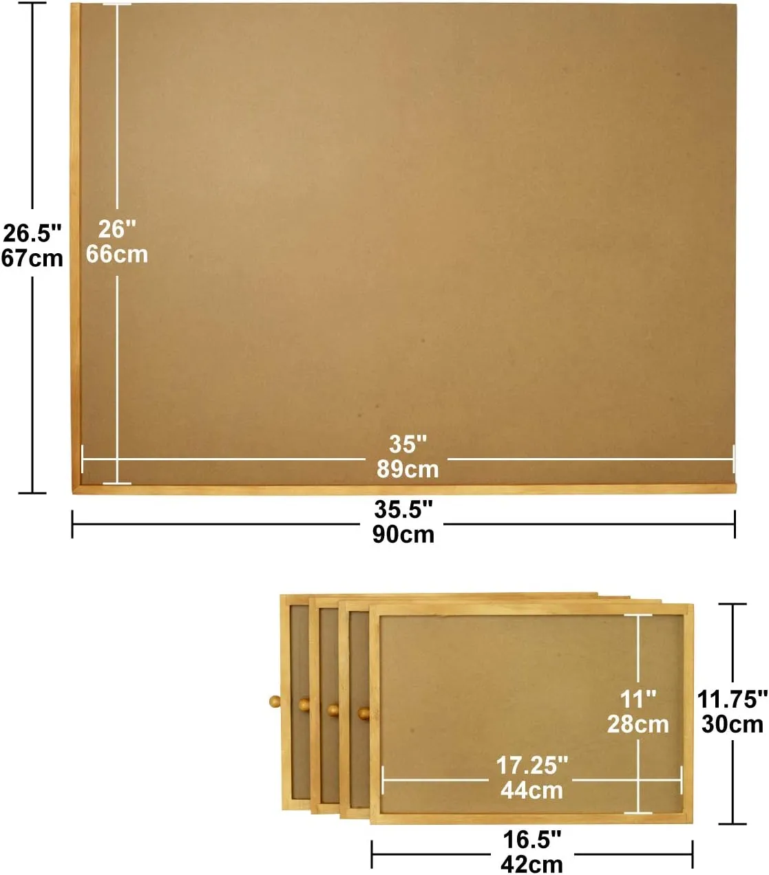 1500 Pieces Wooden Puzzle Plateau-Smooth Fiberboard Work Surface with Four Sliding Drawers