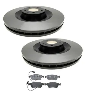 2005-2009 A8 Quattro (2) 385MM Front Brake Rotors & Brake Pads Must Measure