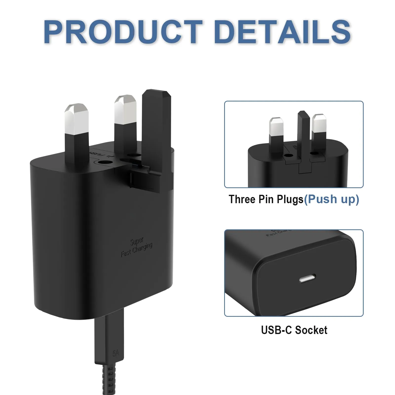 25W Super Fast Charger for Samsung, Gcstnn PPS PD3.0 USB-C Charger for Samsung Galaxy S23 Ultra S23  S23 S22 Ultra S21  A53 5G A54 Z Fold/Flip 4 Tab S8 Ultra, Power Adapter Plug with 1M Type C Cable.
