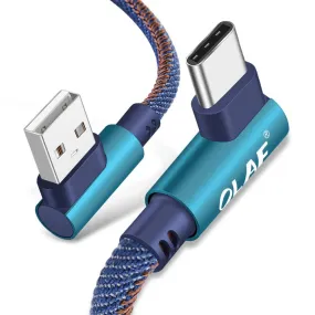 2m USB Type C 90 Degree Fast Charging usb c cable Type-c data Cord Charger usb-c For Samsung S8 S9 Note 9 8 Xiaomi mi8 mi6