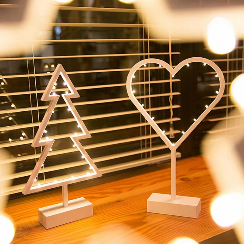3D Pine Tree Table Lamp Star Heart Shape LED Night Lights Romantic Decorative Led Lights