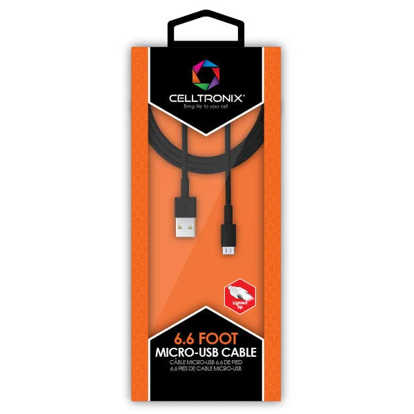 6 Foot Lighted Tip USB Charge & Sync Cables by Celltronix