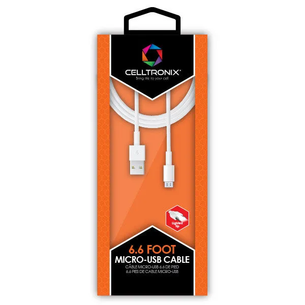 6 Foot Lighted Tip USB Charge & Sync Cables by Celltronix