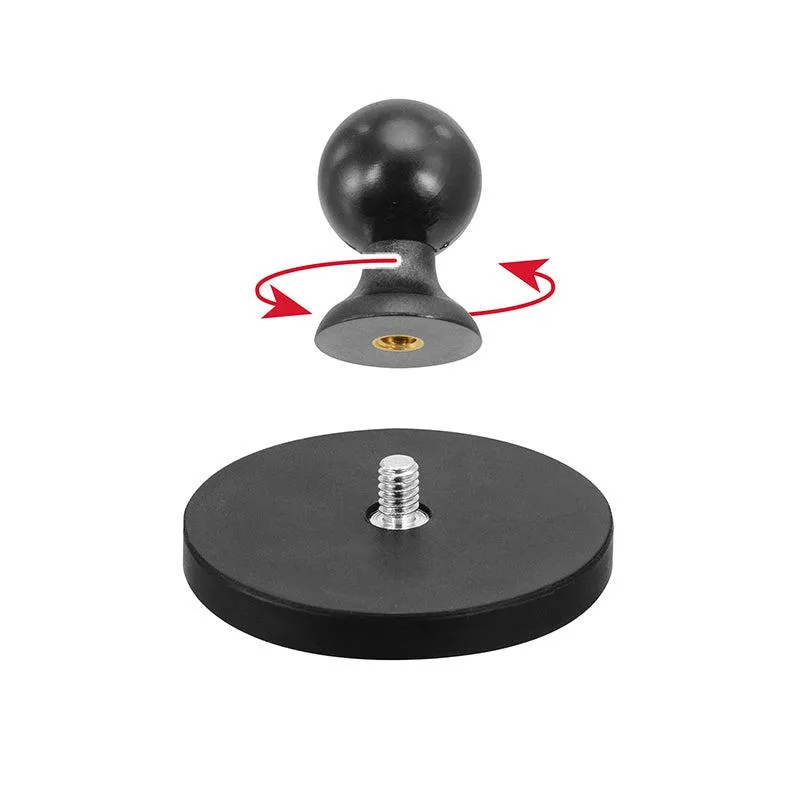 65mm Diameter Round Heavy-Duty Magnetic Base with 25mm (1 inch) Ball