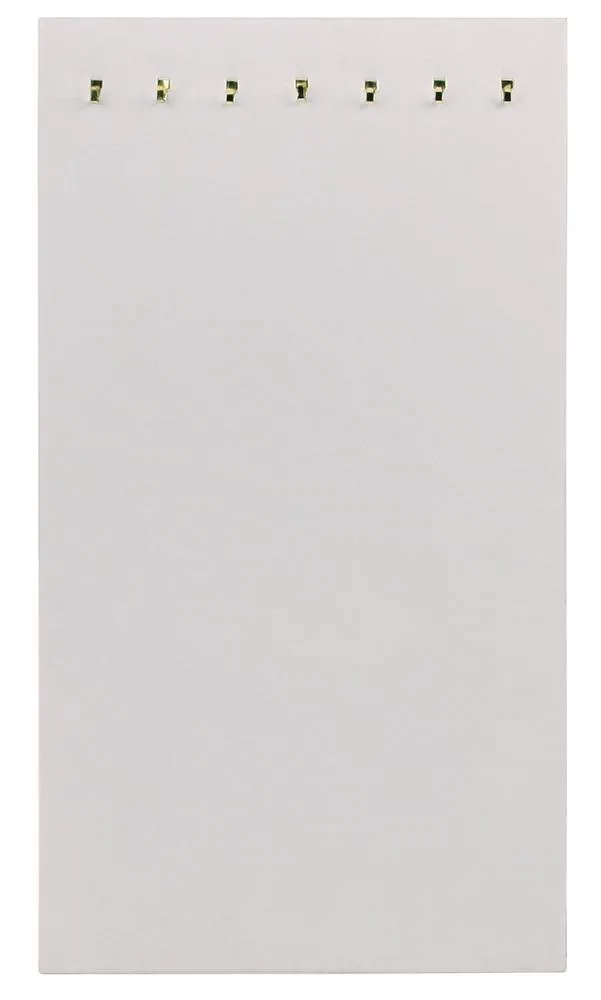 7 Hook White Velvet Necklace Easel Stand