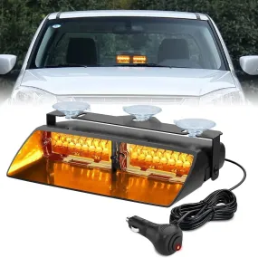 8 Inch 16 Leds Windshield Hazard Amber Strobe Light