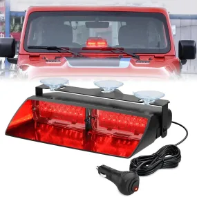 8 Inch 16 Leds Windshield Hazard Red Strobe Light