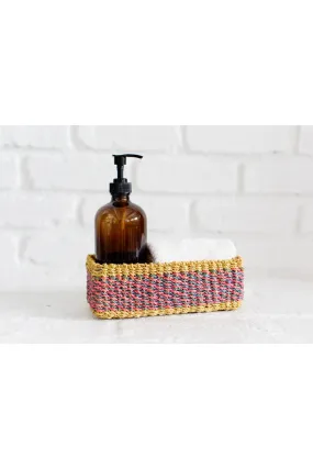 Abaca Storage Tray | Yellow   Pink | Blue