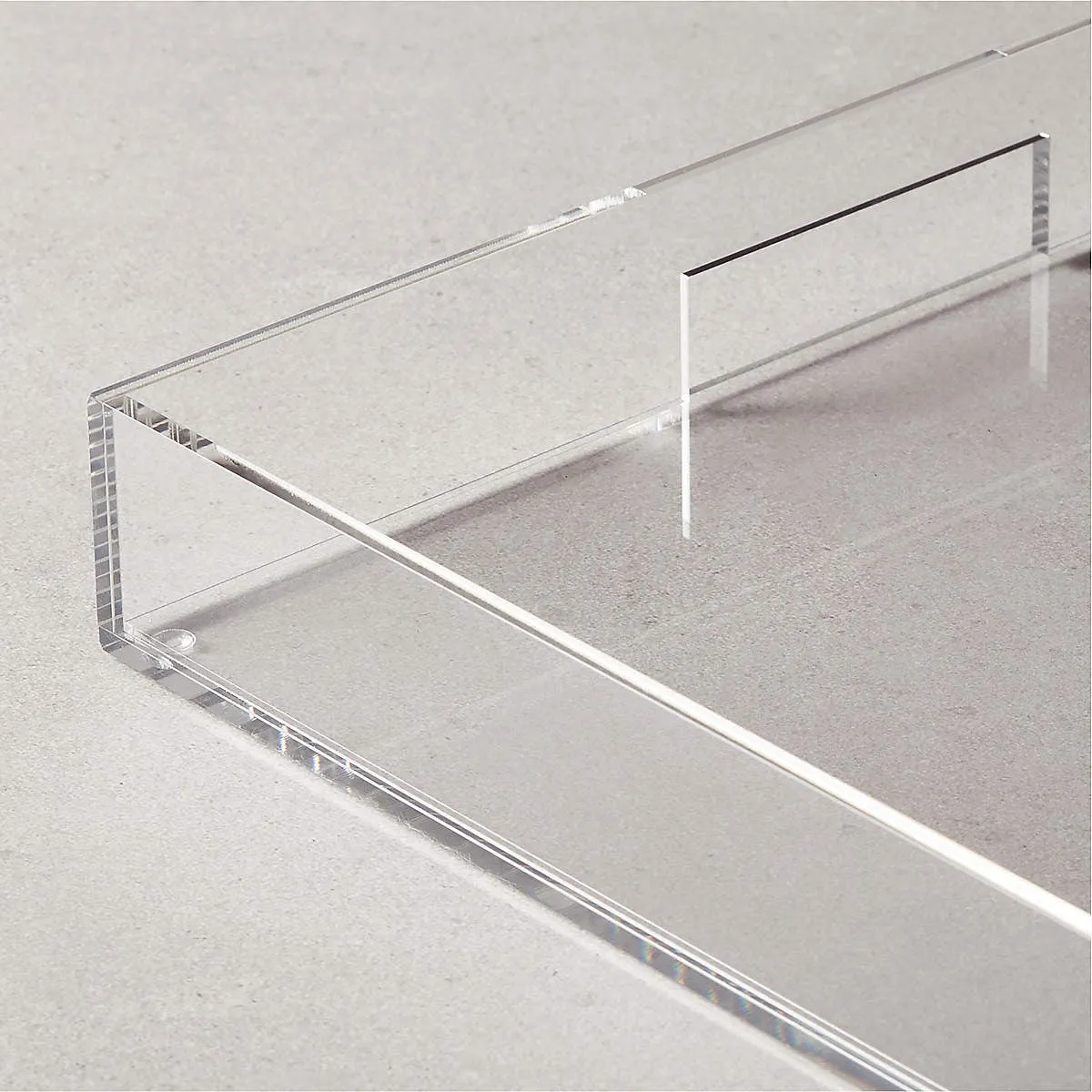 ACRYLIC CLEAR RECTANGLE TRAY 24X14