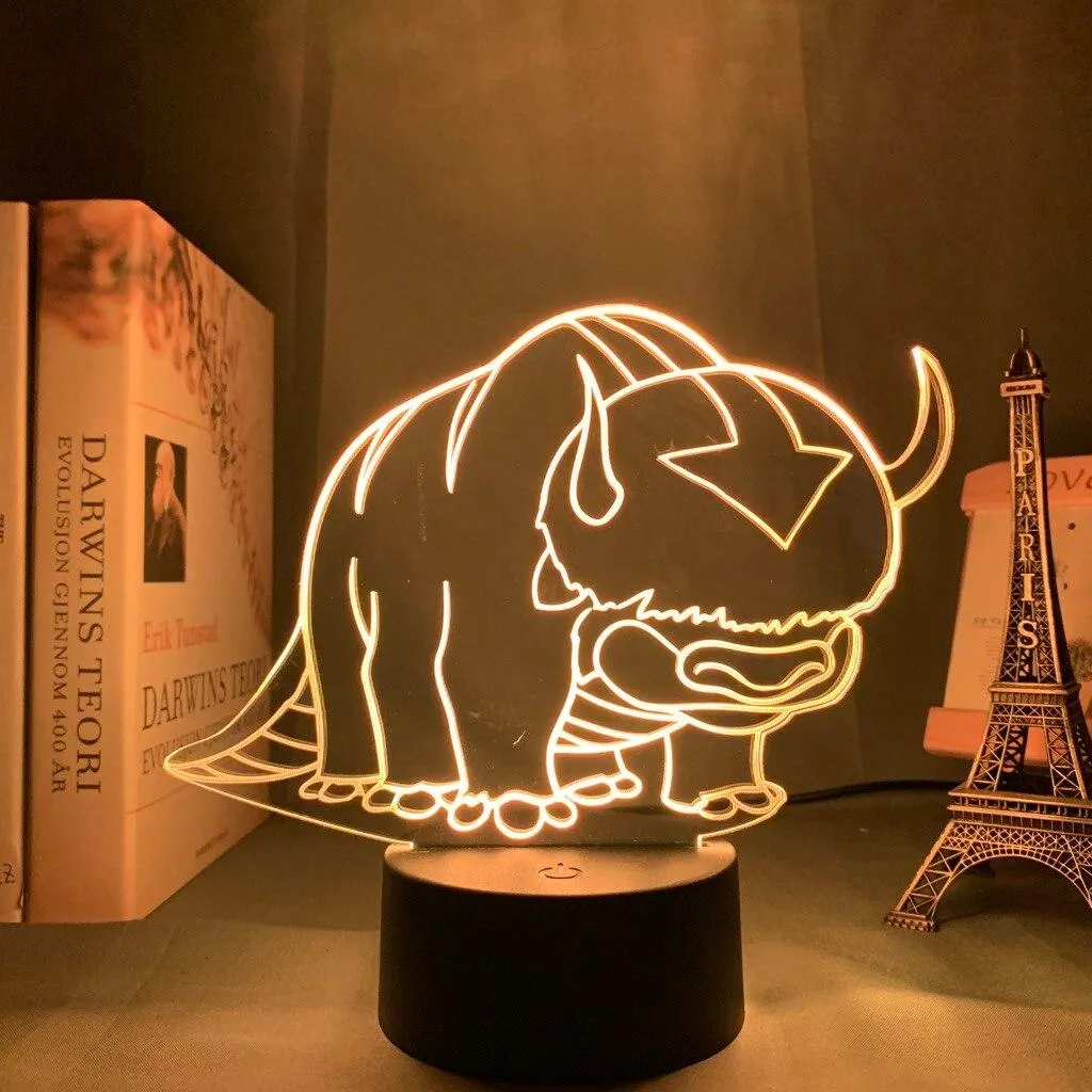 Acrylic LED Night Light Avatar The Last Airbender for Kids Child Bedroom Decor Nightlight The Legend of Aang Figure Desk 3D Lamp