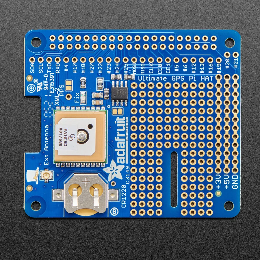 Adafruit Ultimate GPS HAT for Raspberry Pi A /B /Pi 2/3/Pi 4 - Mini Kit