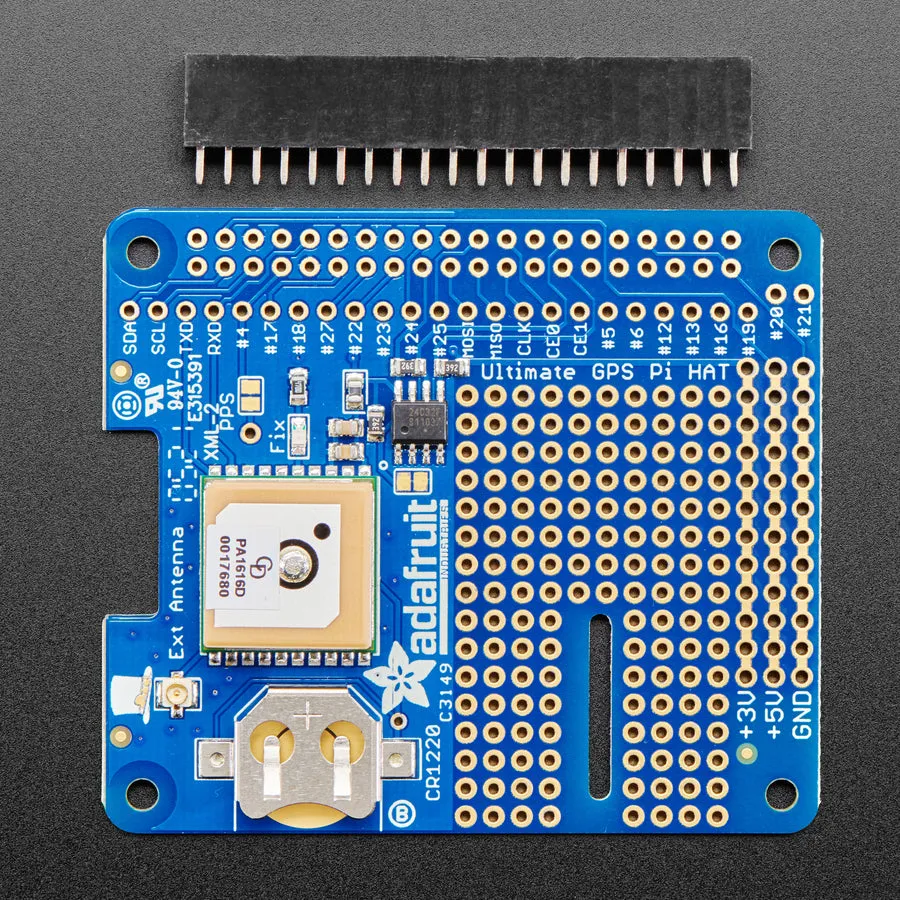 Adafruit Ultimate GPS HAT for Raspberry Pi A /B /Pi 2/3/Pi 4 - Mini Kit