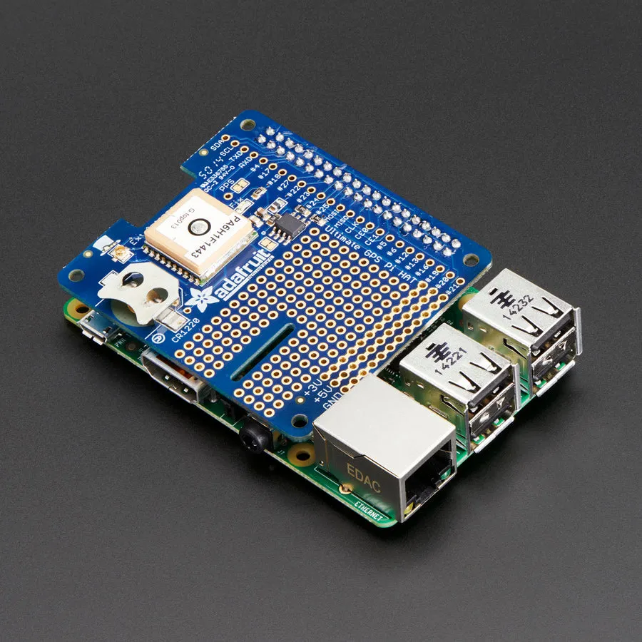 Adafruit Ultimate GPS HAT for Raspberry Pi A /B /Pi 2/3/Pi 4 - Mini Kit