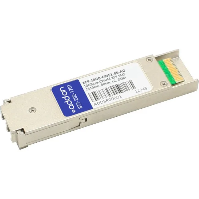 Addon Msa And Taa Compliant 10Gbase-Cwdm Xfp Transceiver (Smf, 1510Nm, 80Km, Lc, Dom)