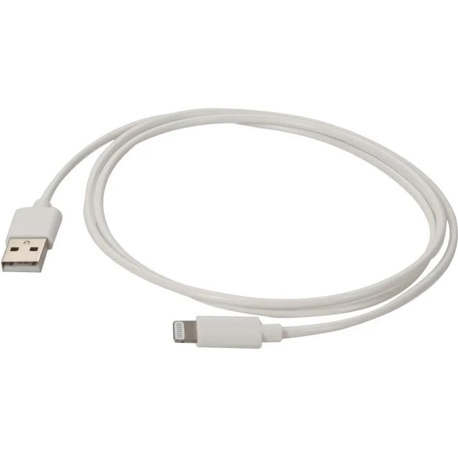 Addon Networks 1M Apple Computer Compatible Usb 2.0 (A) Male To Lightning Male White Cable