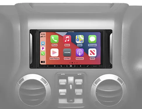 Alpine i407-WRA-JK : 7" DDIN Style Bluetooth Mechless Head Unit, 2007-2018 Wrangler-JK