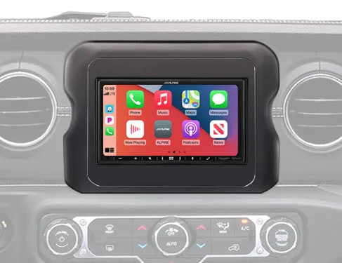 Alpine i407-WRA-JL : 7" DDIN Style Bluetooth Mechless Head Unit, 2018-UP Wrangler-JL Gladiator-JT
