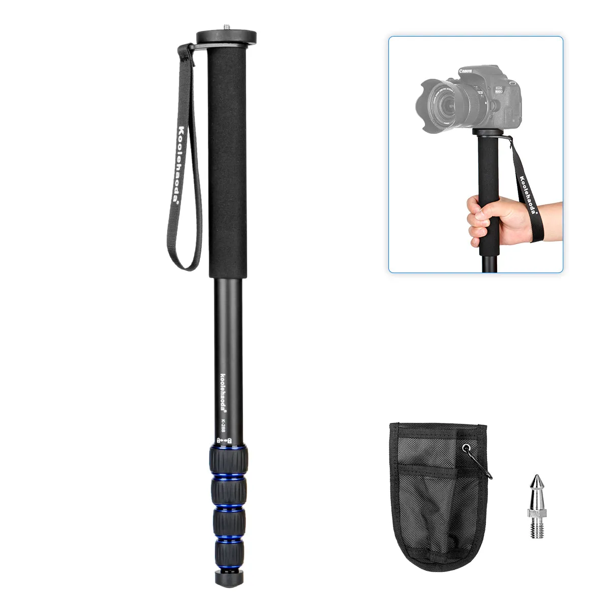 Aluminium Monopod,Camera Monopod with Folding Support Stand