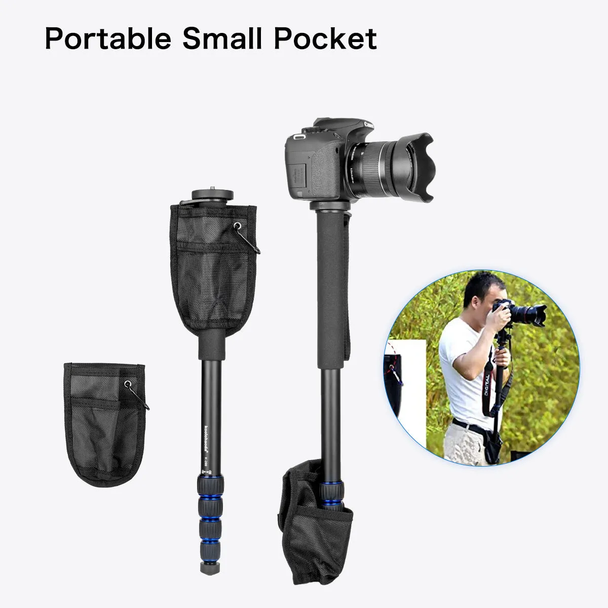 Aluminium Monopod,Camera Monopod with Folding Support Stand