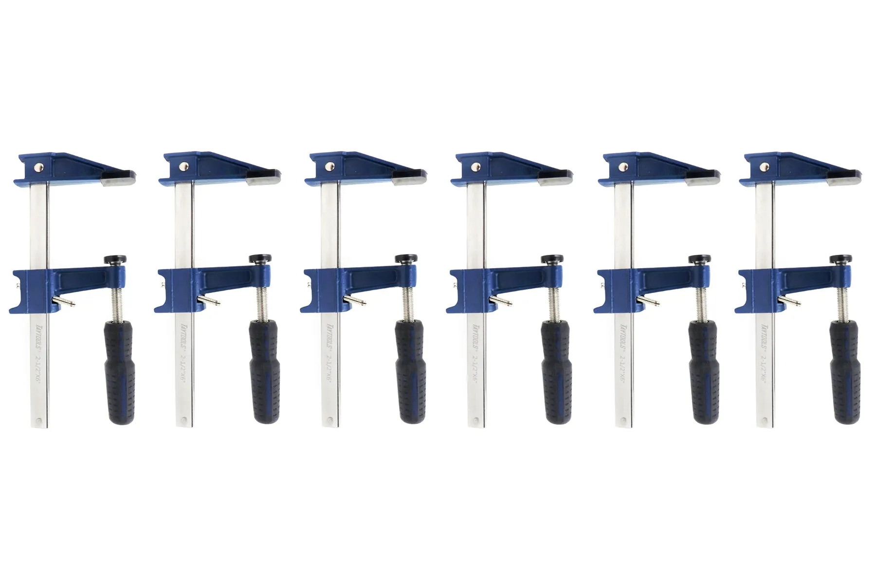 American Style F Style Bar Clamps with Clutch, 2-1/2" Throat, 450# Clamping Pressure