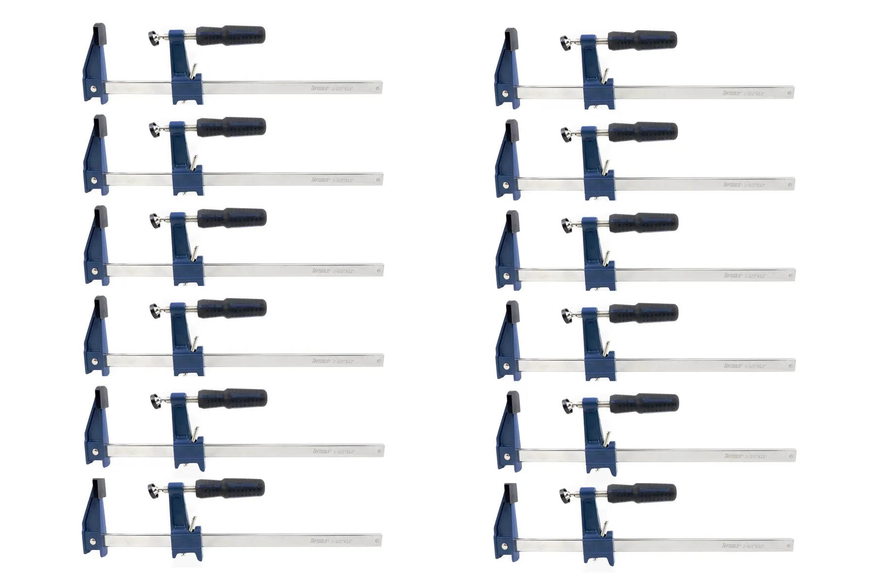 American Style F Style Bar Clamps with Clutch, 2-1/2" Throat, 450# Clamping Pressure