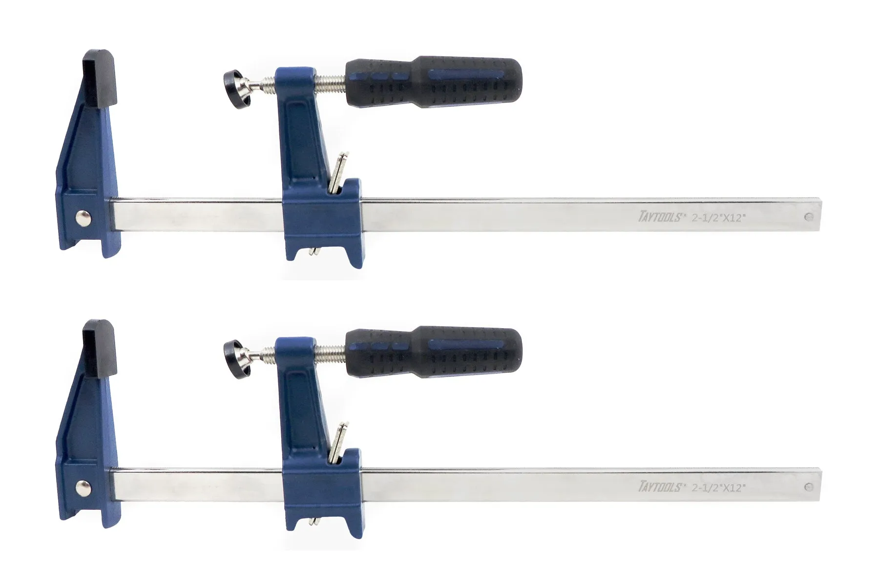 American Style F Style Bar Clamps with Clutch, 2-1/2" Throat, 450# Clamping Pressure