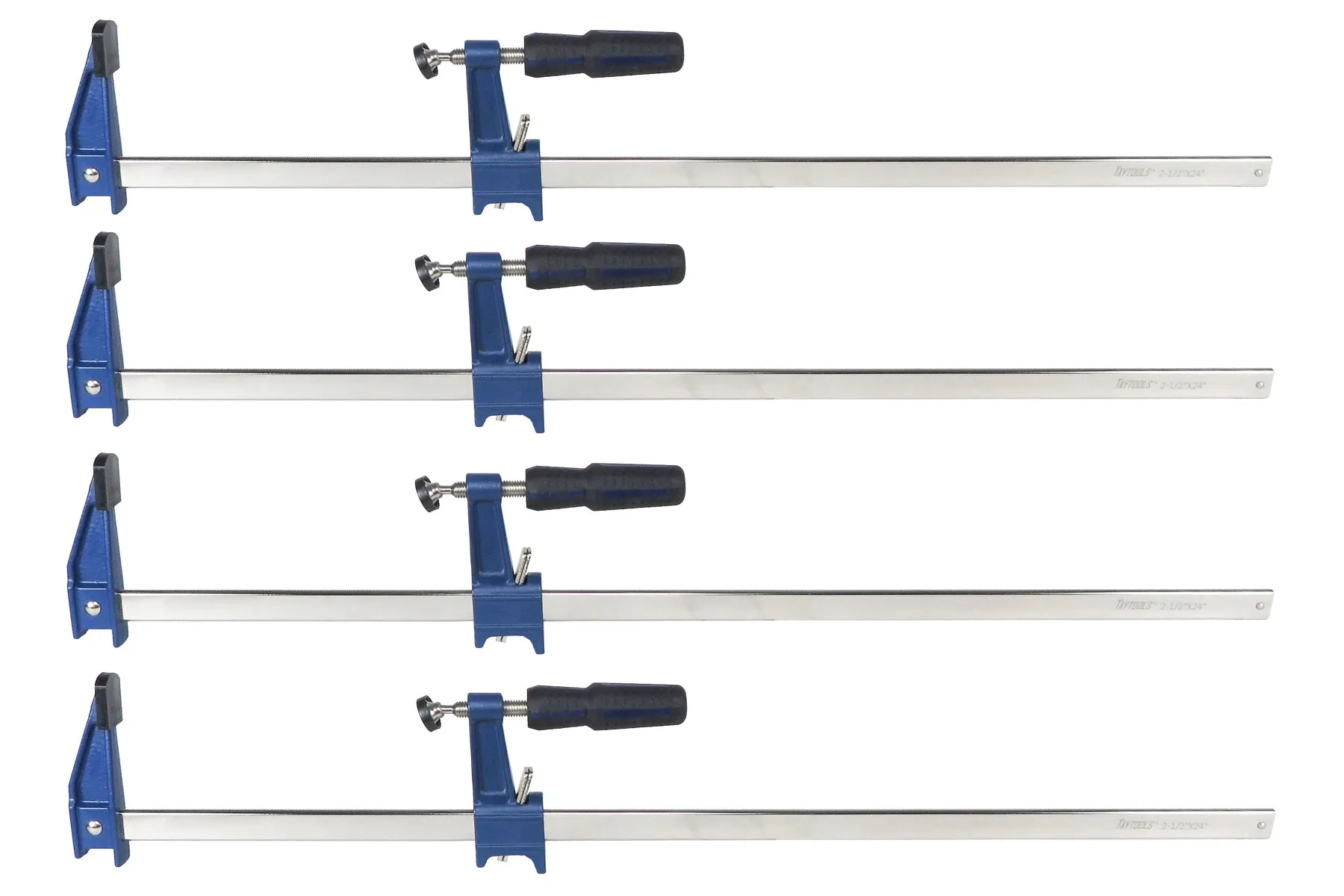 American Style F Style Bar Clamps with Clutch, 2-1/2" Throat, 450# Clamping Pressure