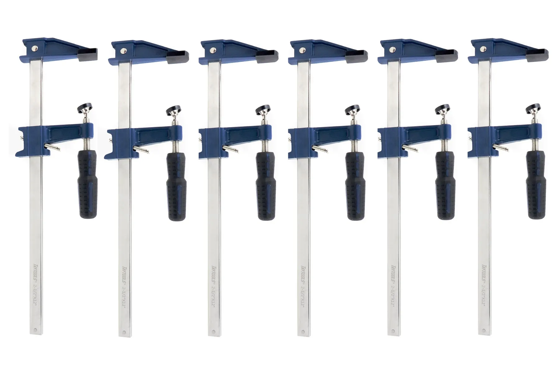 American Style F Style Bar Clamps with Clutch, 2-1/2" Throat, 450# Clamping Pressure