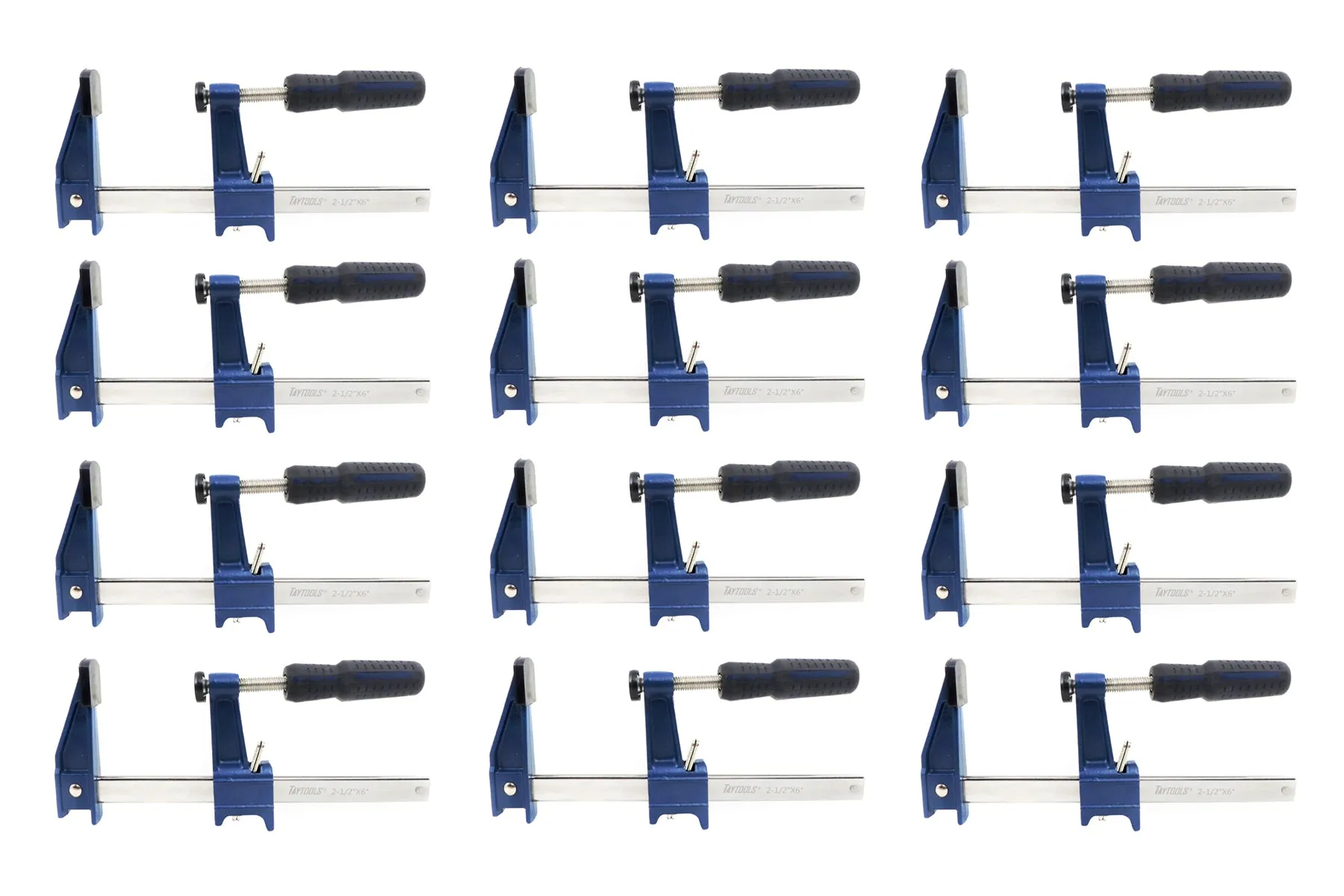 American Style F Style Bar Clamps with Clutch, 2-1/2" Throat, 450# Clamping Pressure
