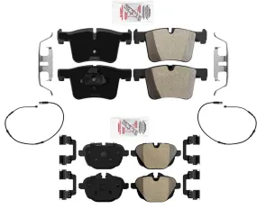 AmeriPro Semi Metallic Disc Brake Pads Sensors Hardware For BMW X3 2011-2017