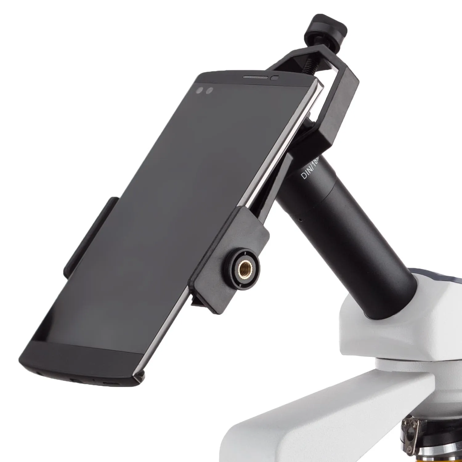 AmScope Eyepiece Mounted Mobile Device Mount for Microscopes & Telescopes