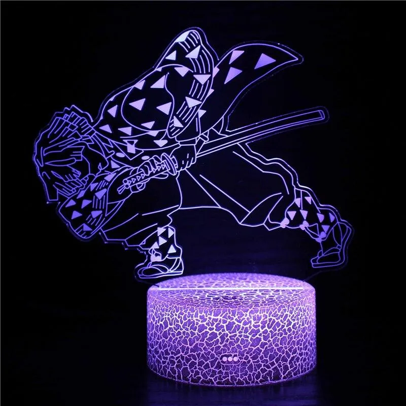 Anime Demon Slayer Character Kamado Tanjirou Nezuko Figure Led 3D Night Light