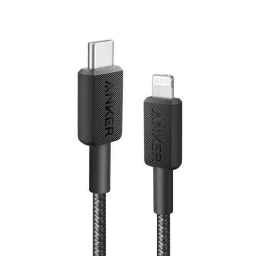 Anker 322 USB-C to Lightning Cable Braided (0.9m/3ft) -Black
