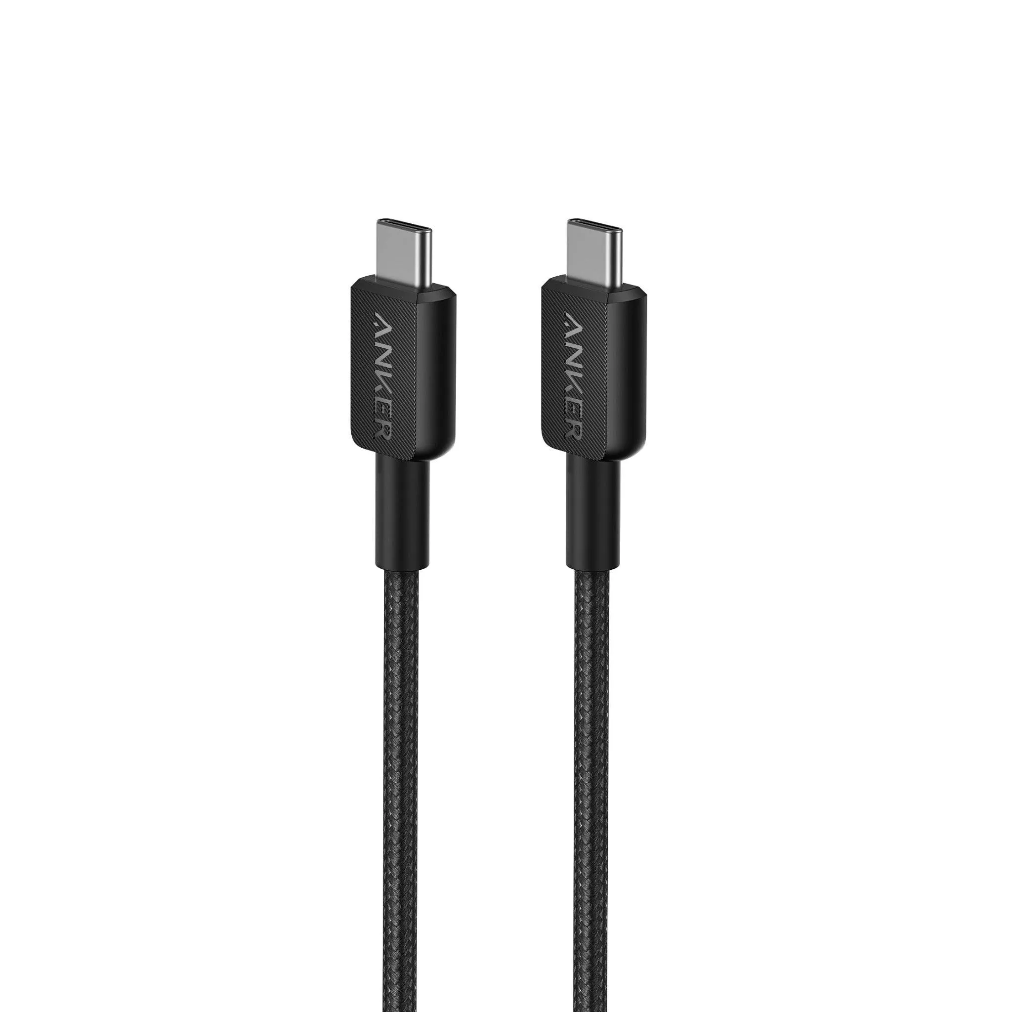 Anker 322 USB-C to USB-C Cable (6ft Braided) - Black