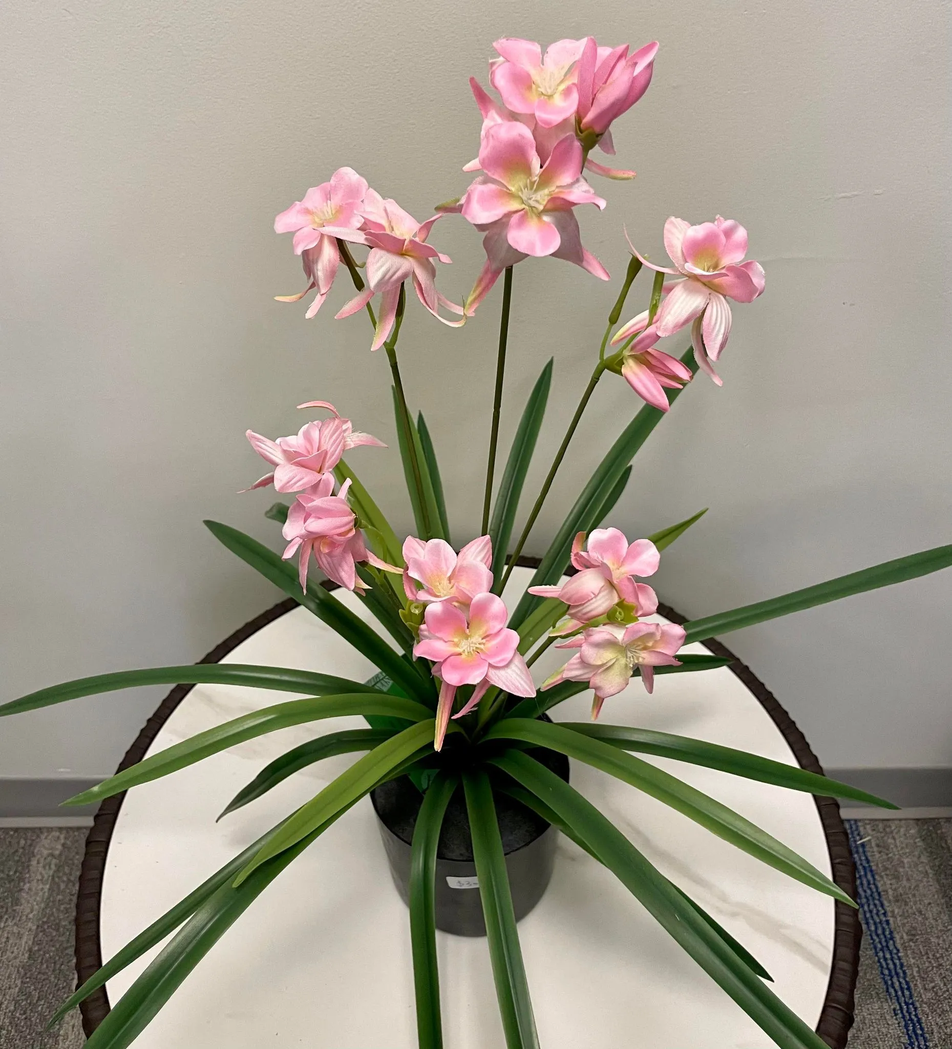 Artificial plant - 21" (pink narcissus flower)
