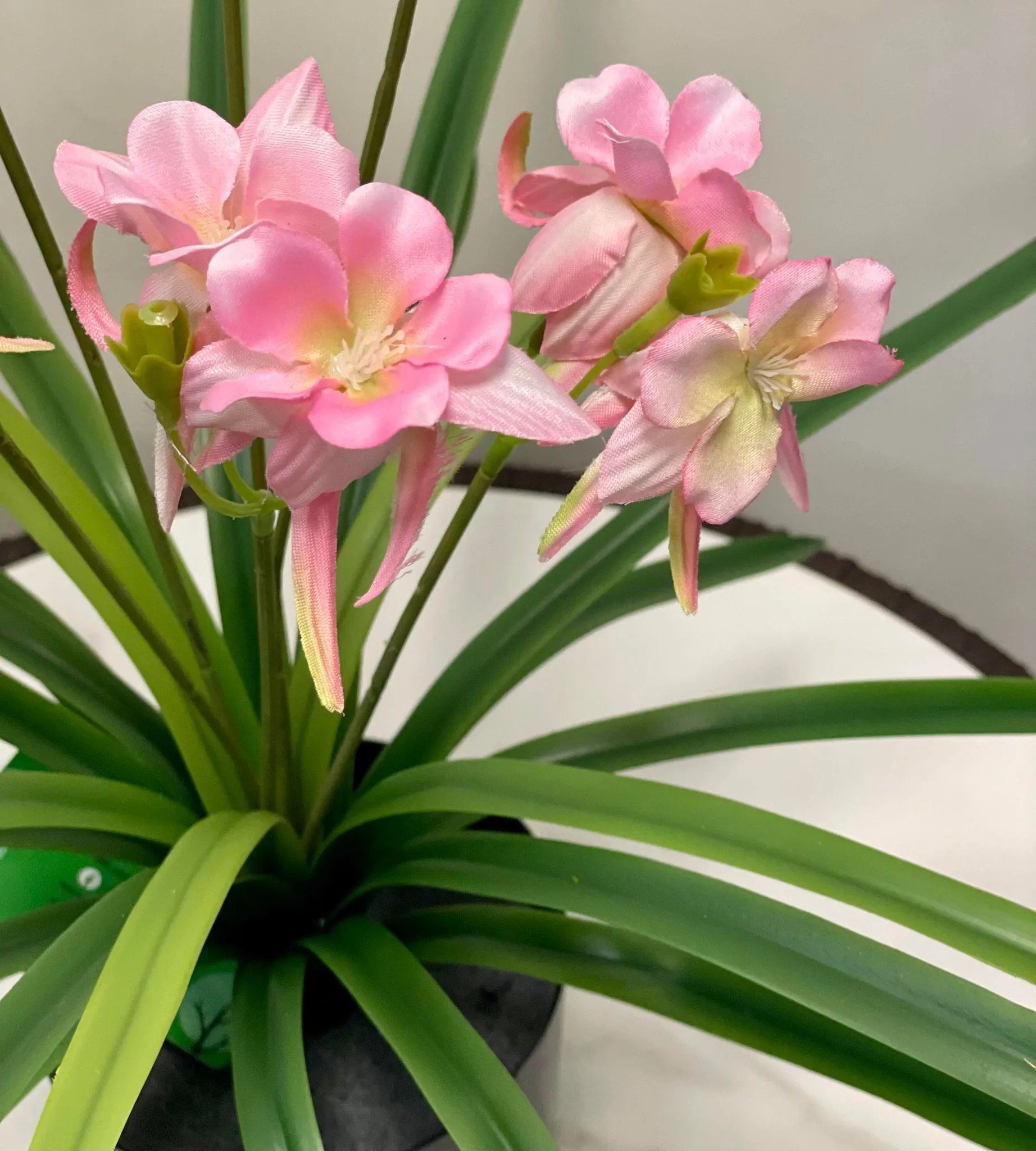 Artificial plant - 21" (pink narcissus flower)