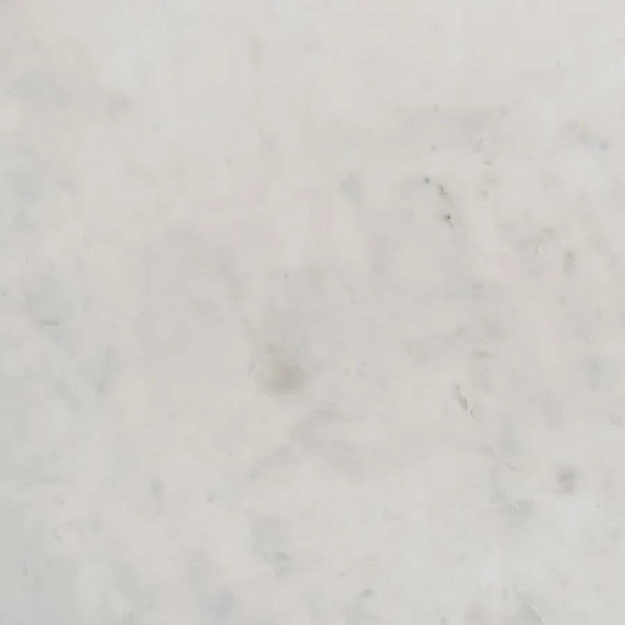 Astoria Round Genuine Marble End Table White
