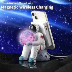 Astronaut Moon Lamp Magnetic Wireless Charger