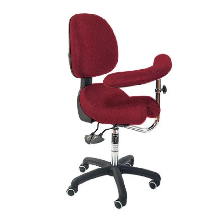 Bambach Ergonomic Saddle Stool - Back Rest and Swing Arm