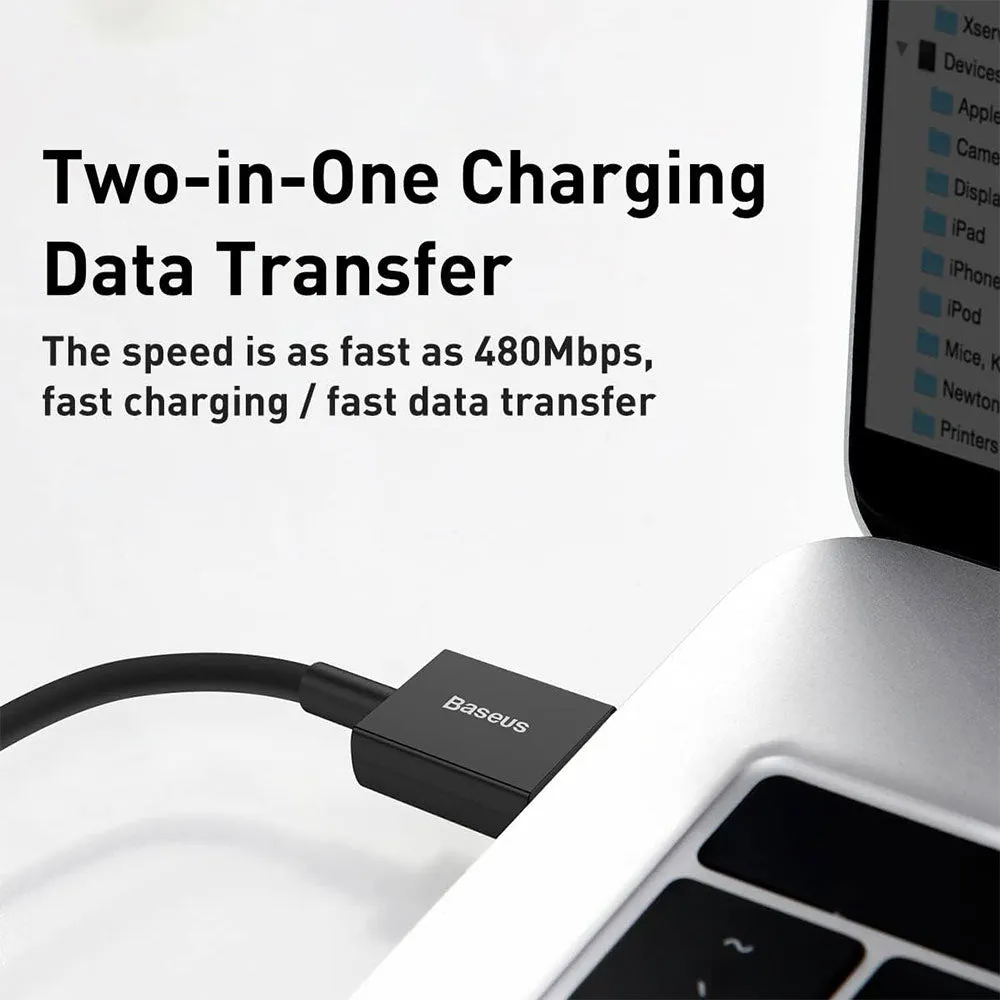 Baseus Superior Series CATYS-01 USB To Type-C Cable 66W Fast Charging 1m - Black