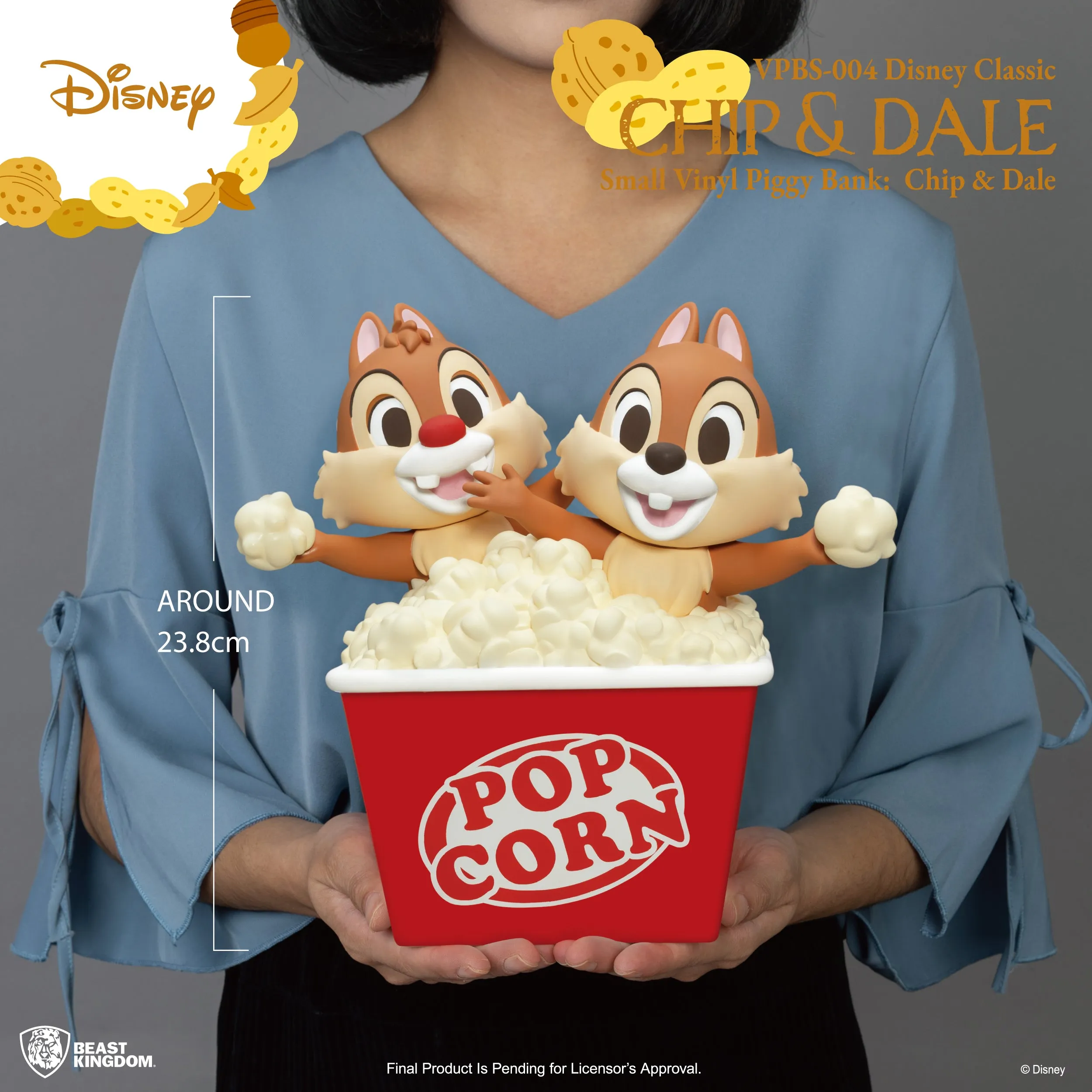 Beast Kingdom VPBS-004 Disney Classic Small Vinyl Piggy Bank Chip & Dale