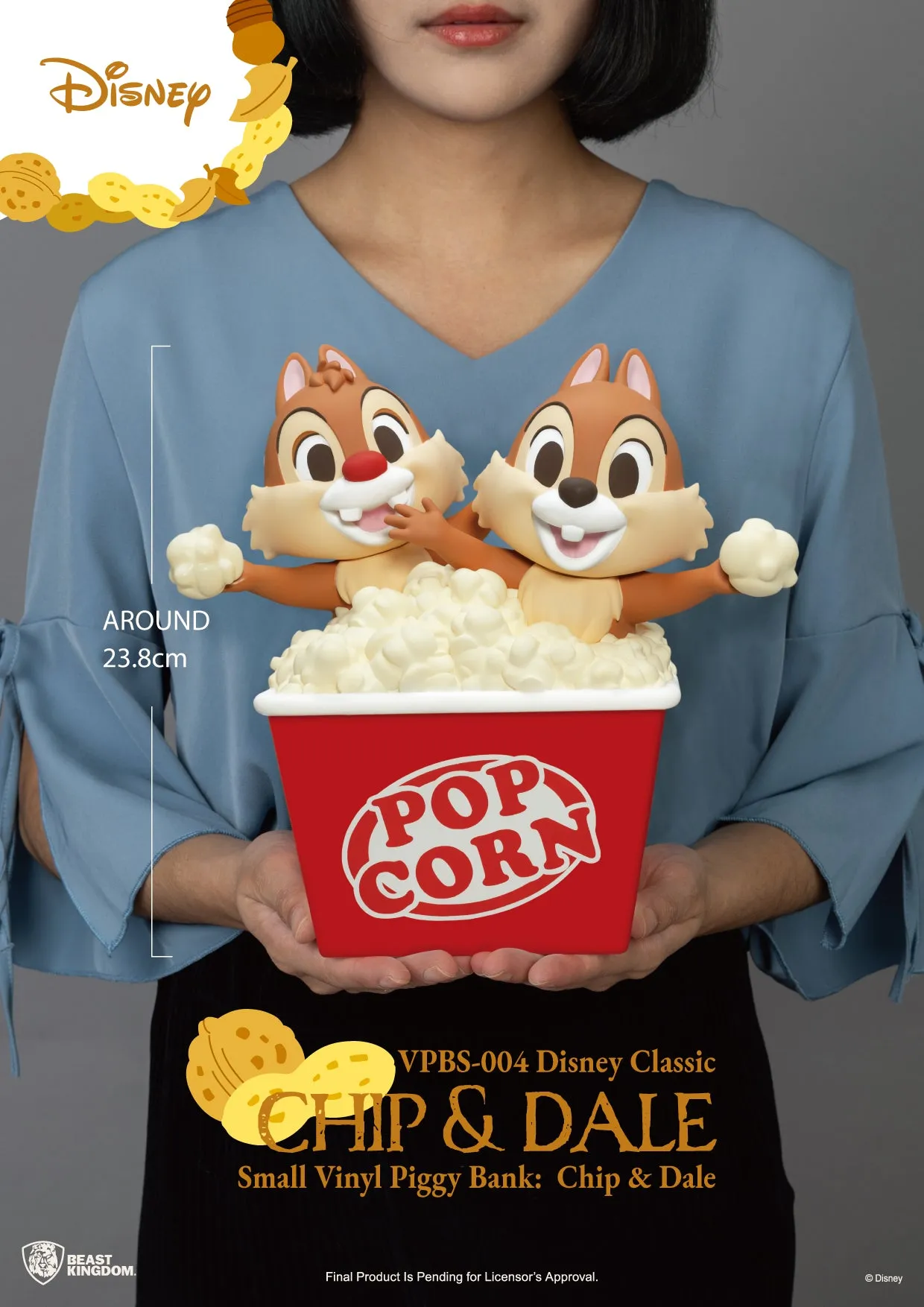 Beast Kingdom VPBS-004 Disney Classic Small Vinyl Piggy Bank Chip & Dale