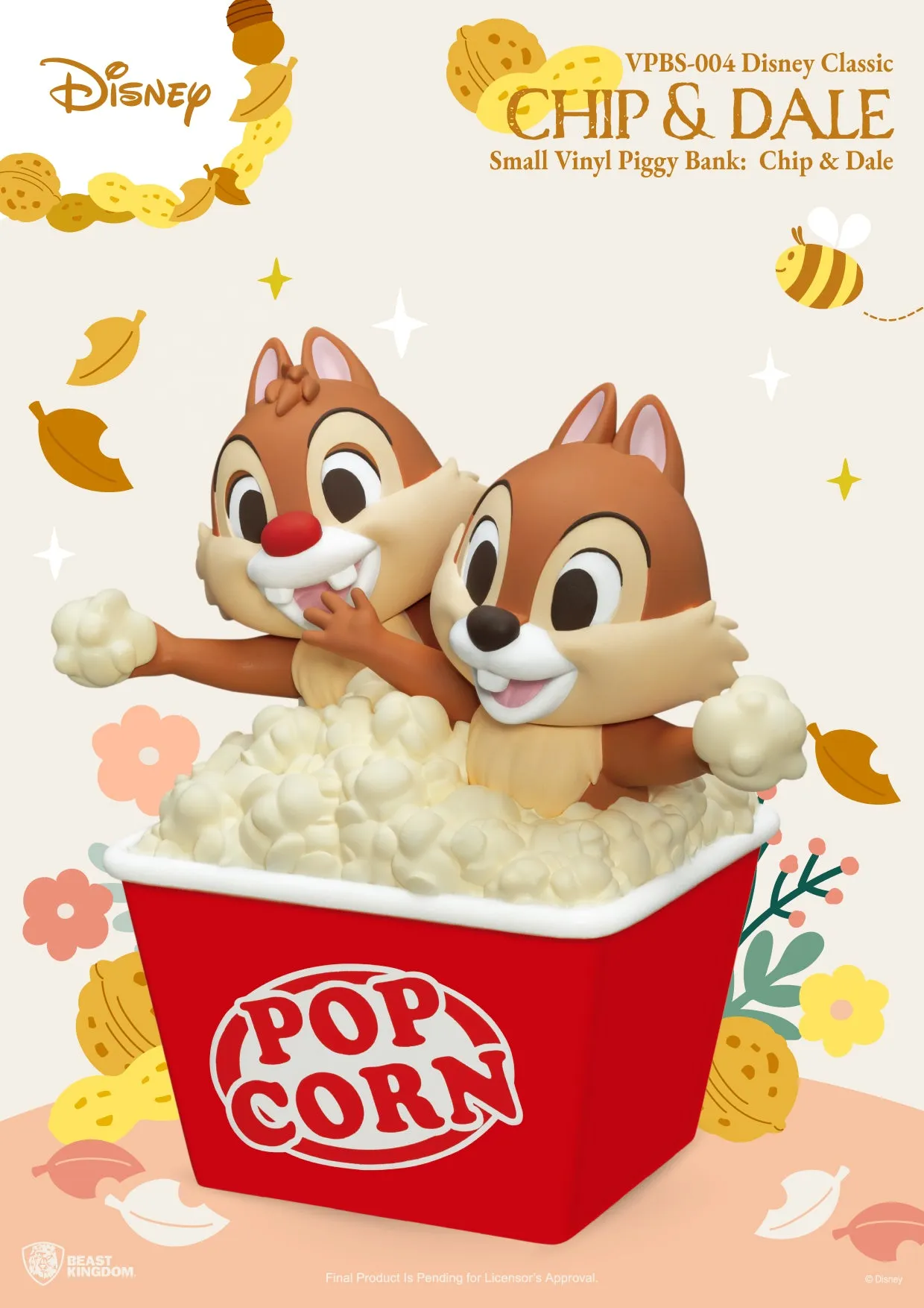 Beast Kingdom VPBS-004 Disney Classic Small Vinyl Piggy Bank Chip & Dale
