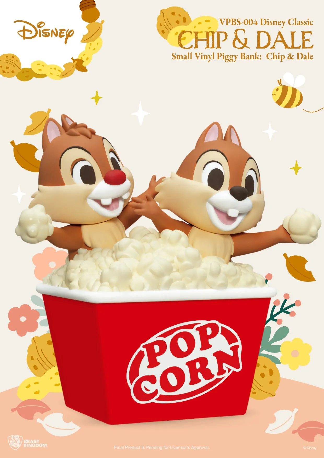 Beast Kingdom VPBS-004 Disney Classic Small Vinyl Piggy Bank Chip & Dale