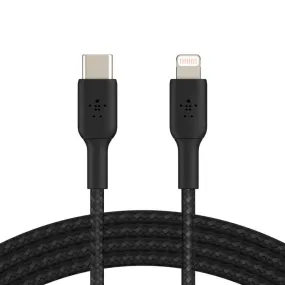 Belkin BOOST CHARGE USB C to Lightning Cable Speed & Durability - Black & White