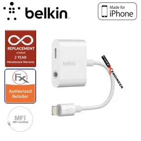 Belkin Lightning Audio   Charge RockStar™ - listen to Headphone or any AUX Audio Cable while charging your iPhone