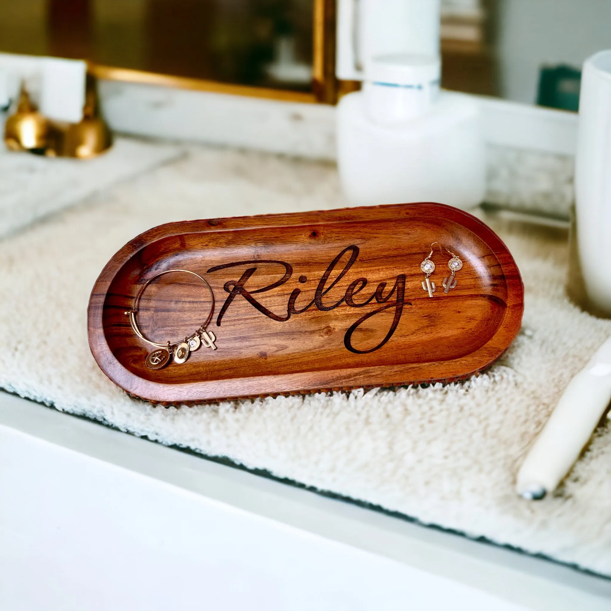 Blank Vanity Tray/ Catch All Tray or Valet Tray (Personalization Available,  it you must select this option or it will be sent blank)